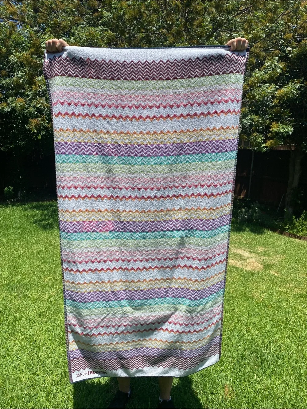 Missoni RUFUS Zigzag Towel - Orange, Pink, Purple, Yellow, Green, Burgundy